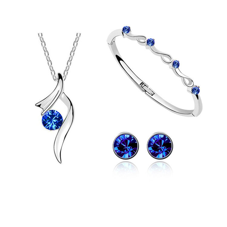 Vintage Style Color Block Alloy Plating Inlay Zircon Women's Jewelry Set display picture 4