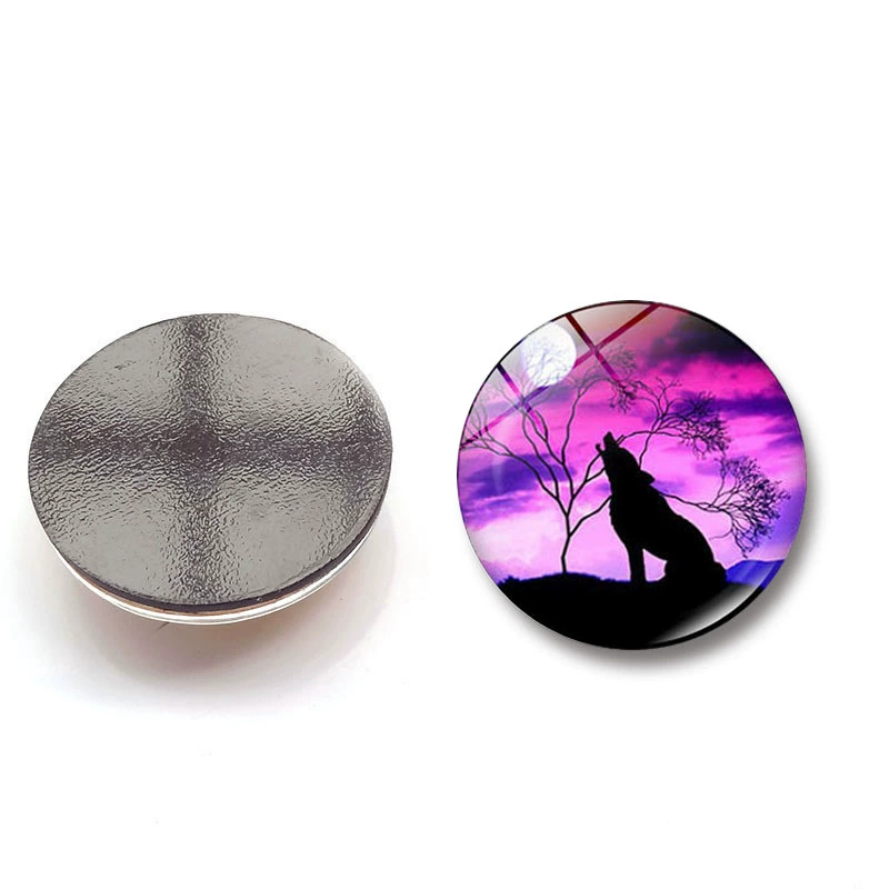 Glass round magnetic fridge magnet, 25mm