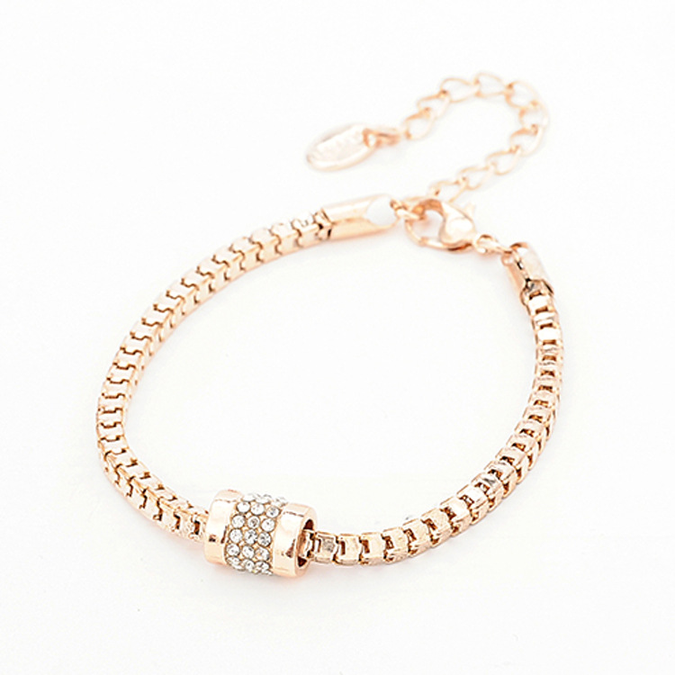 Simple Zircon Diamond Bracelet Women Gold Jewelry