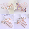 Retro hair accessory with bow, metal hairgrip from pearl, hairpins, flowered, wholesale