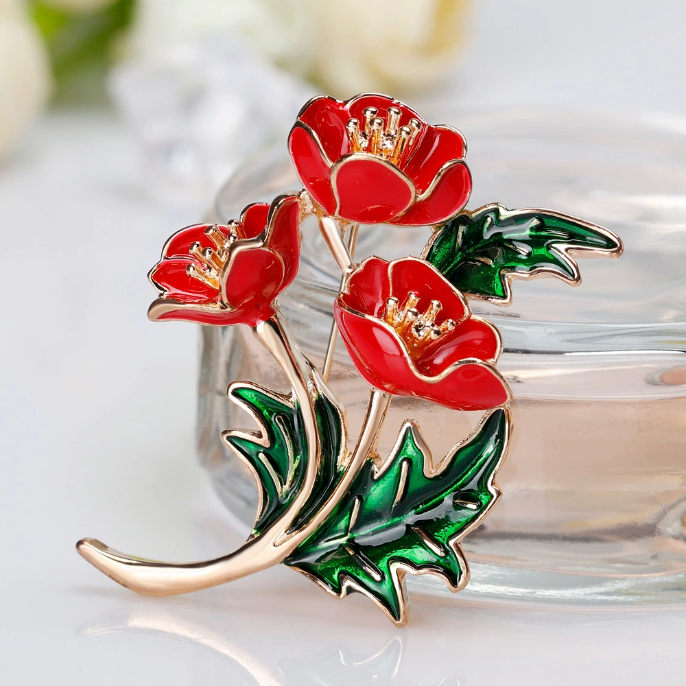 Brooch, universal accessory lapel pin, Korean style, flowered