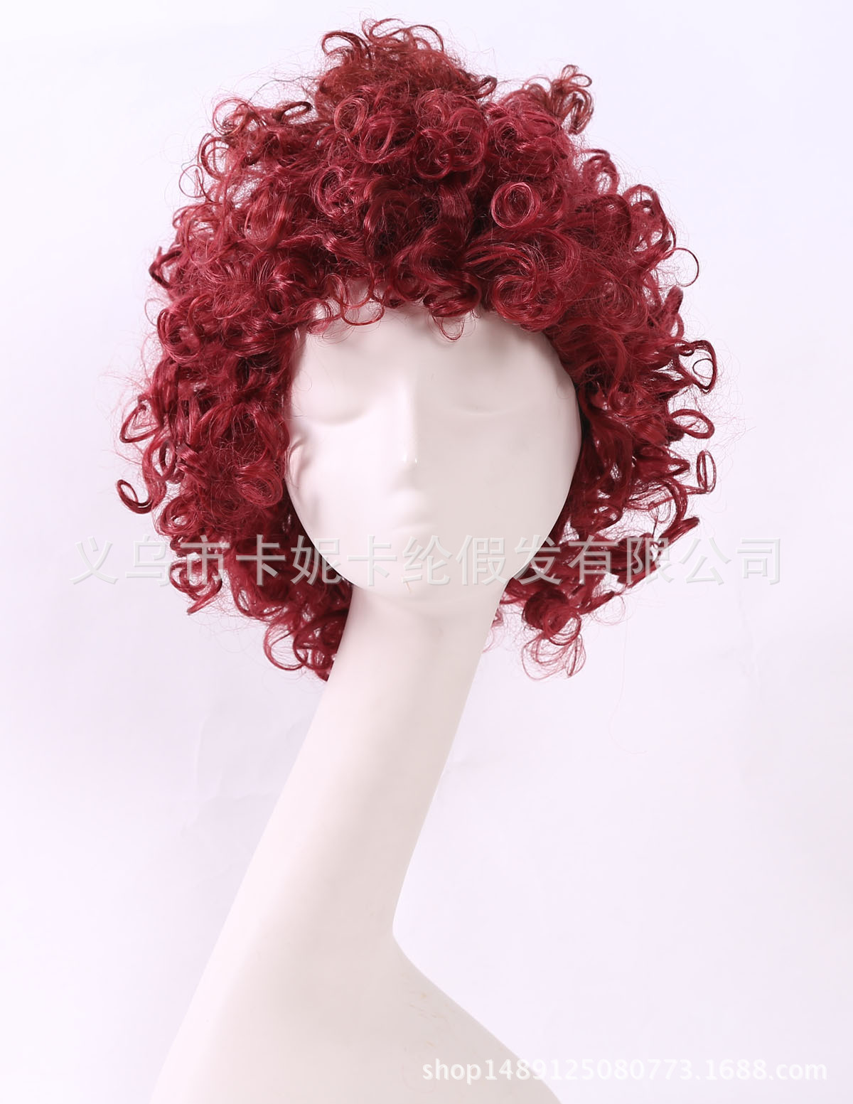 Los nuevos fans de color marrón rojizo envían cabello rizado de moda europeo y americano