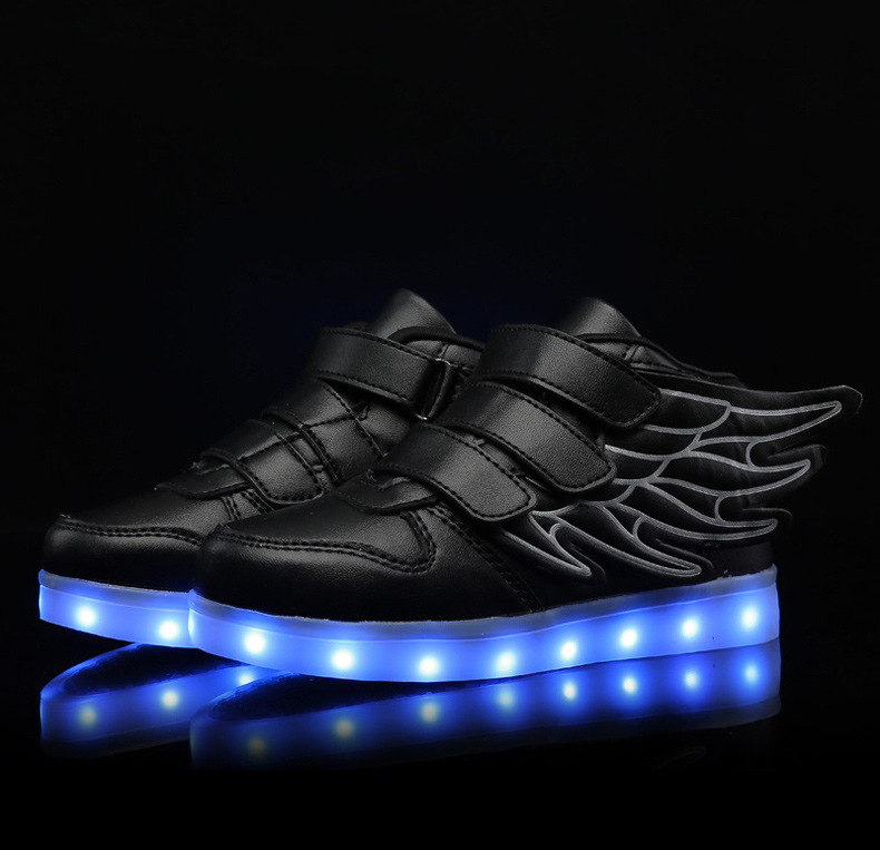 2024 Ala per bambini Primavera, Autunno, Inverno Luminescente colorato per ragazzi e ragazze Scarpe luminose notturne ricaricabili a LED_voghion.com