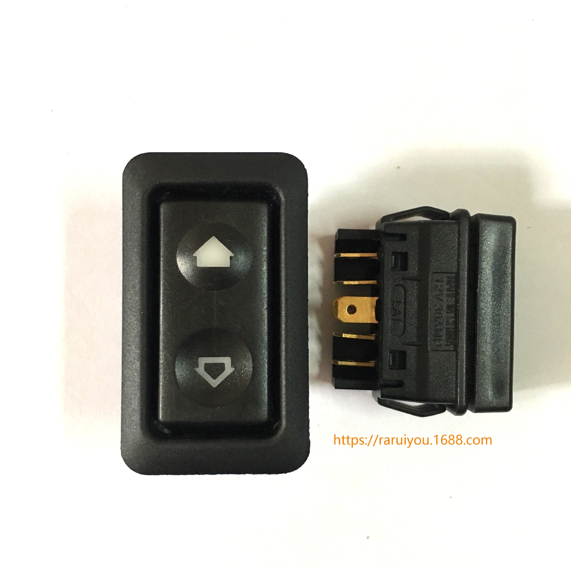 汽車玻璃升降器開關雙箭頭帶框六腳升降開關車窗開關門窗按鈕開關