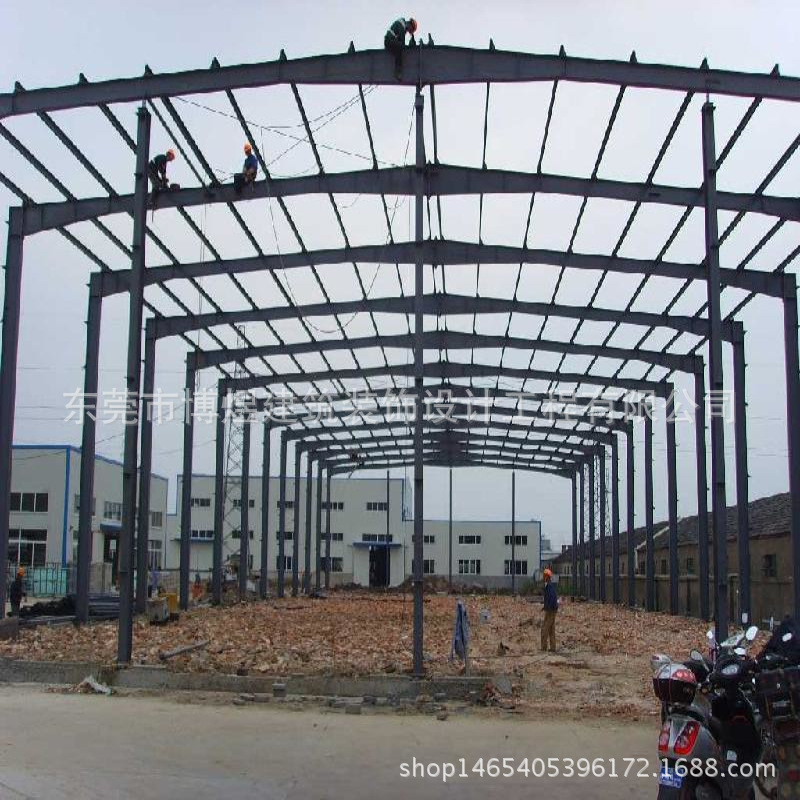 东莞装饰设计工程 钢结构车间搭建 钢结构雨棚搭建 轻钢别墅搭建