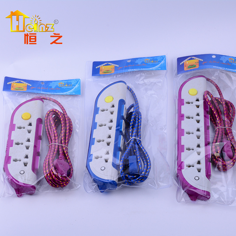 出口创意智能揭阳144不防水接线板一体多插孔有侧边插多用插座