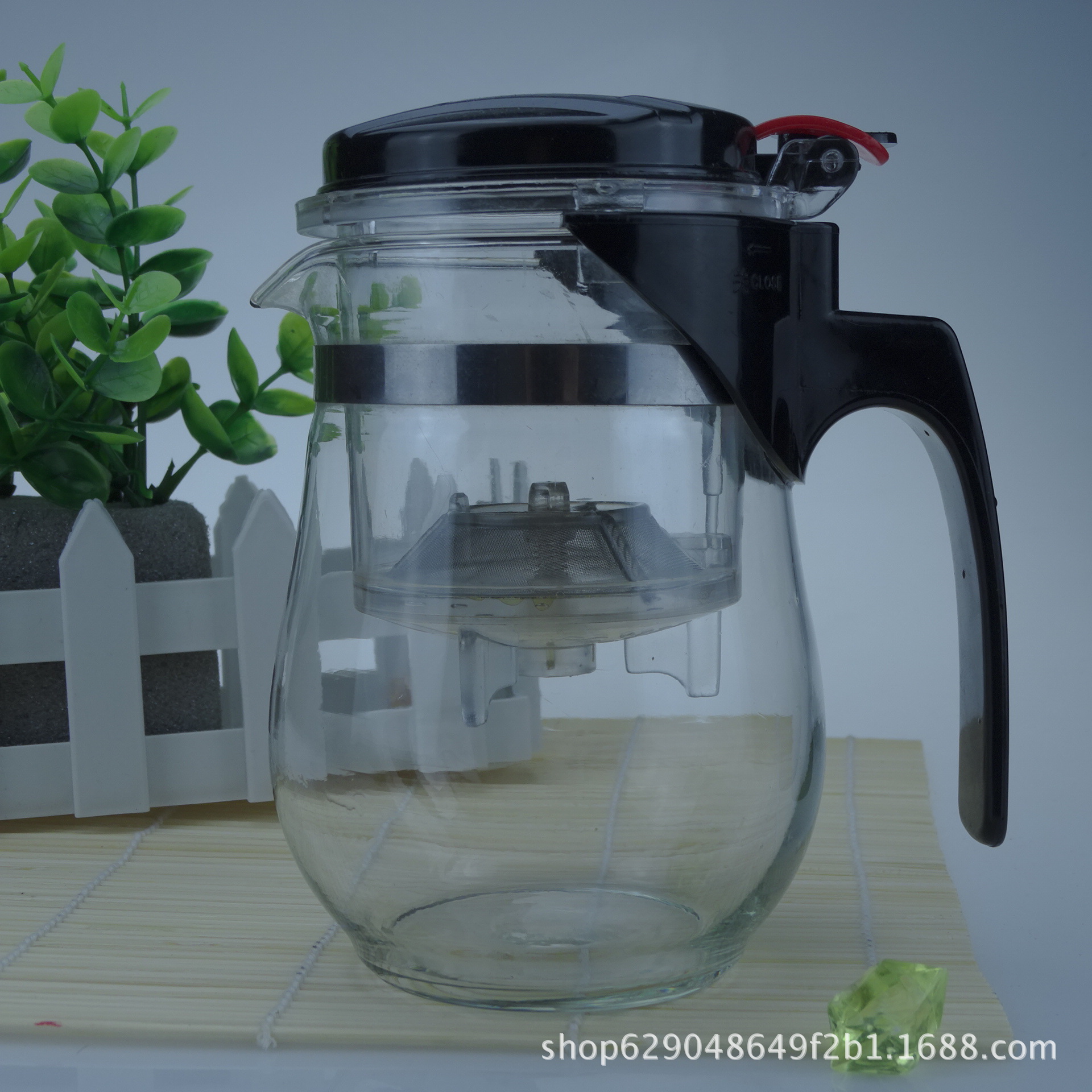 玻璃飘逸杯茶道茶具 泡茶杯花茶壶可印LOGO促销赠品批发日用百货|ms