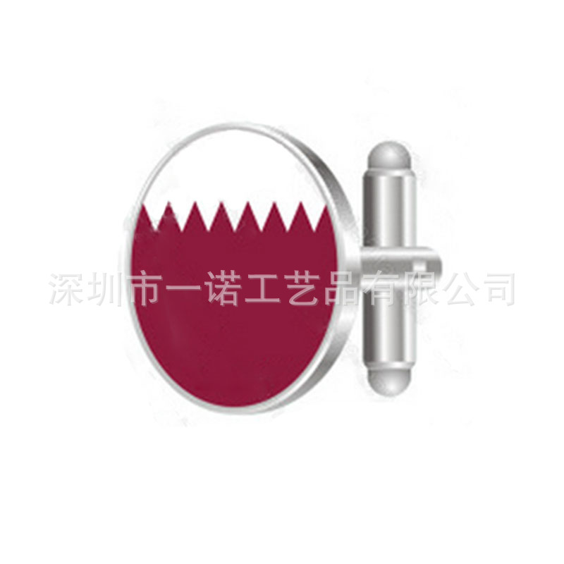 卡塔尔国旗袖扣4