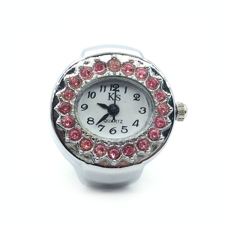 21g Weight Ordinary Glass Mirror Material Alloy Strap Material Watch Rings Classification Pointer+Number Display Type Round Dial Shape Daily, Street Occasion Quartz Movement Geometric Pattern All Seasons Season Women's Gender Retro, Classic Style Style Retro Classic Style Geometric Quartz Watch Rings 10