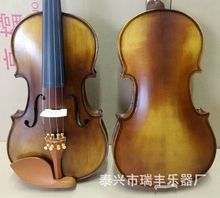 批发实木哑光小提琴成人儿童初学者考级演奏小提琴吊木筋面板