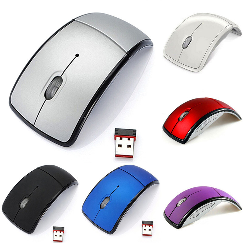2.4G wireless foldable mouse creative gift computer optical USB port_voghion.com