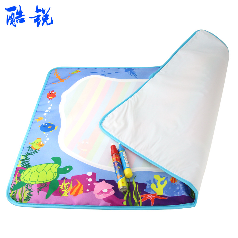 水魔法水画布水写毯涂鸦毯写字毯儿童早教中海洋生物