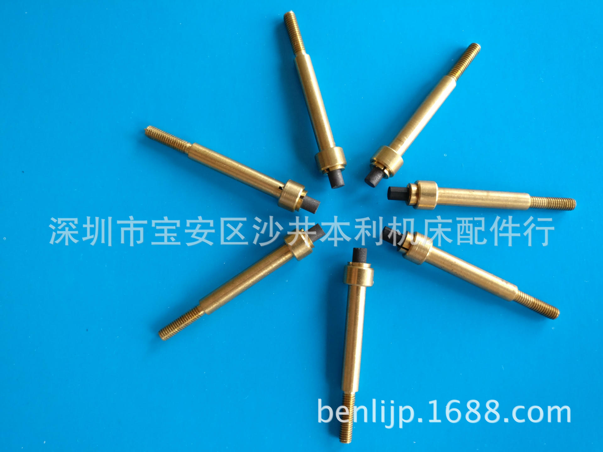 三光机导电块、导电杆、铜棒+碳素铜螺牙M3*总长40*碳素4*台阶6.5