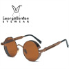 Trend retro fashionable metal sunglasses, glasses suitable for men and women, European style, punk style