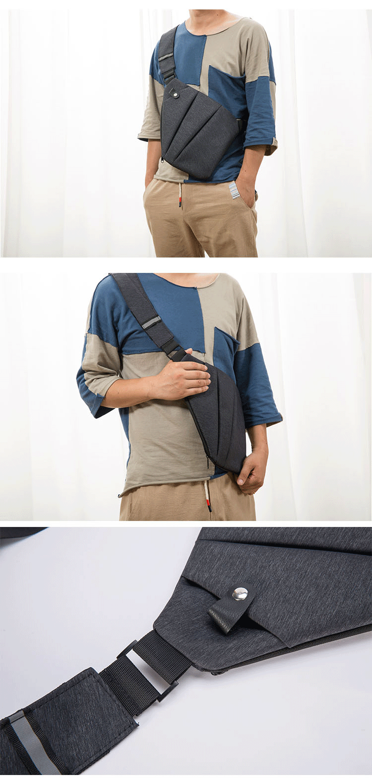 Casual Diagonal Chest Bag display picture 3