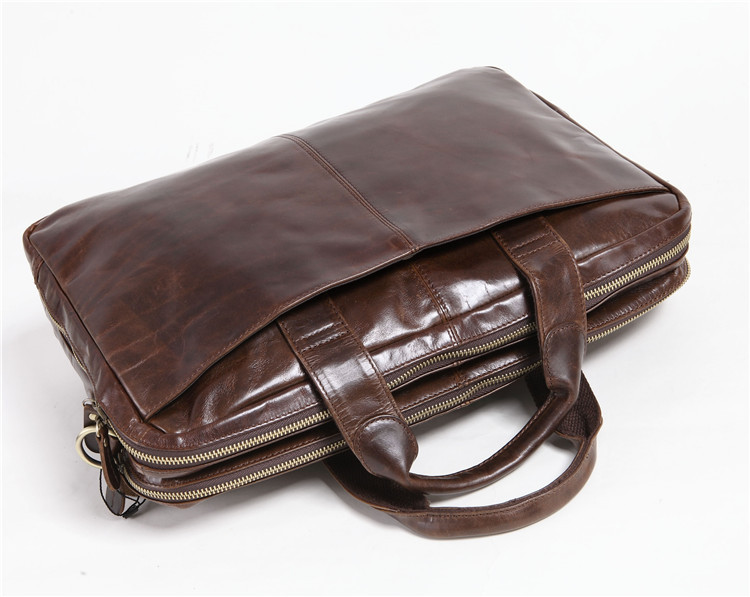 Cowhide Business Briefcase Image 7