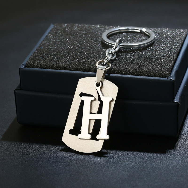 Simple Style Commute Letter Stainless Steel Keychain display picture 4
