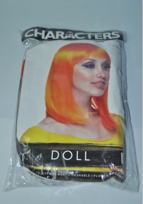 Estilo europeo y americano cos / party peluca popular fiesta cubierta de cabeza de fábrica cabello liso