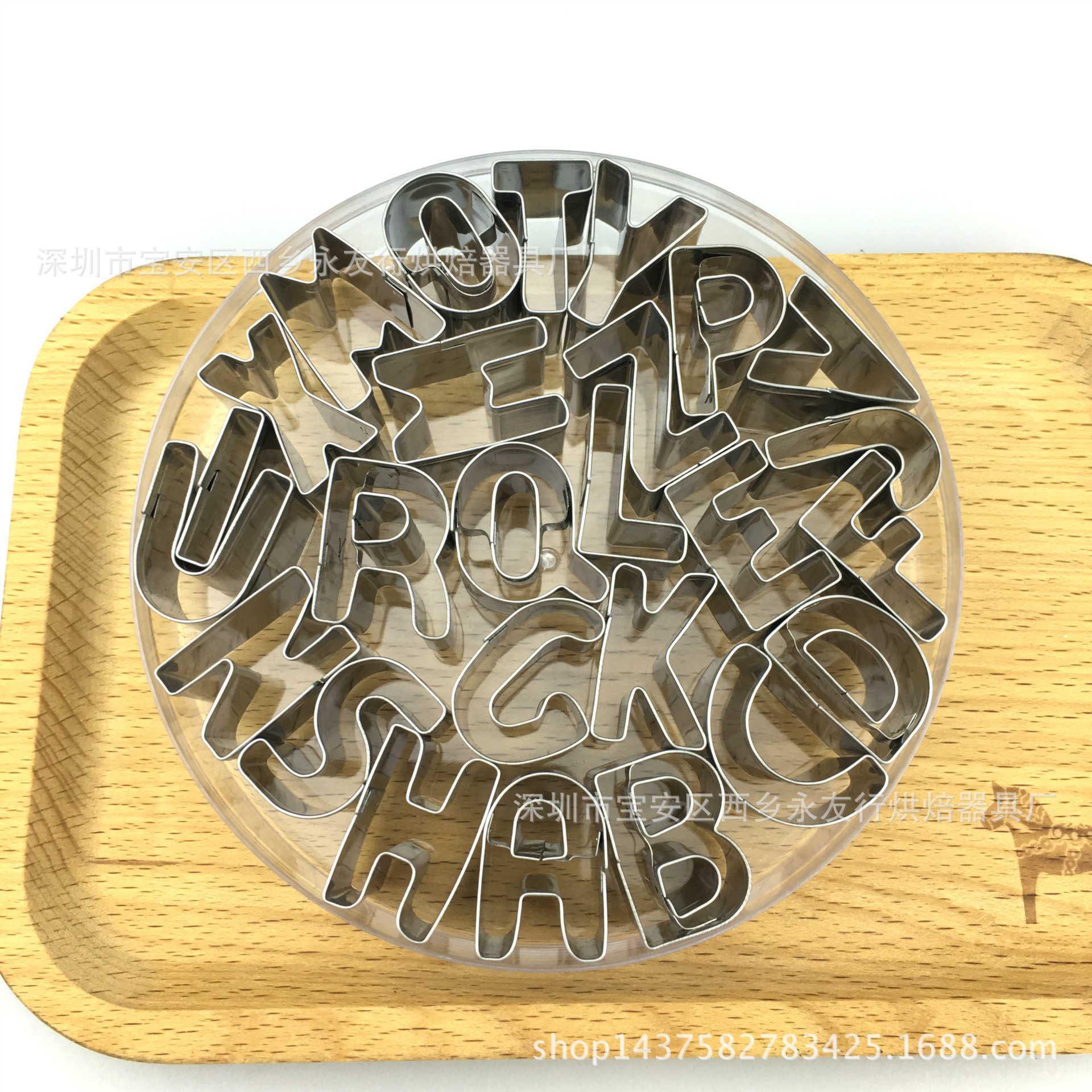 6pcs字母饼干模具 水果切刀 蛋糕模 烘焙英文曲