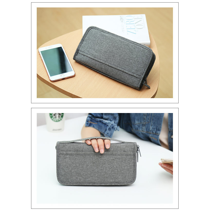 142g Weight 100pcs Quantity Nylon Material Solid Color Pattern Casual Style Simple Certificates Mobile Phone Change Storage Bag Wholesale Nihaojewelry 无
