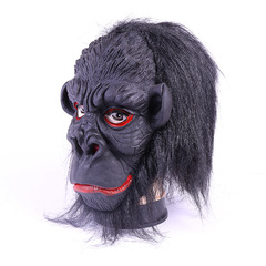 Halloween Gorilla Monkey Mask Costume Party Performance Prop Golden Animal Headmask