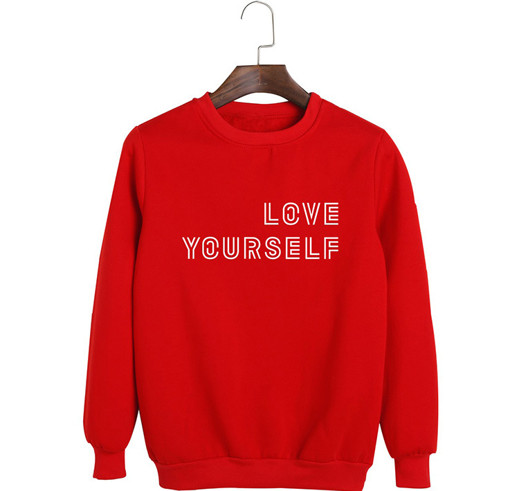  Love Yourself Printed Sweatshirt