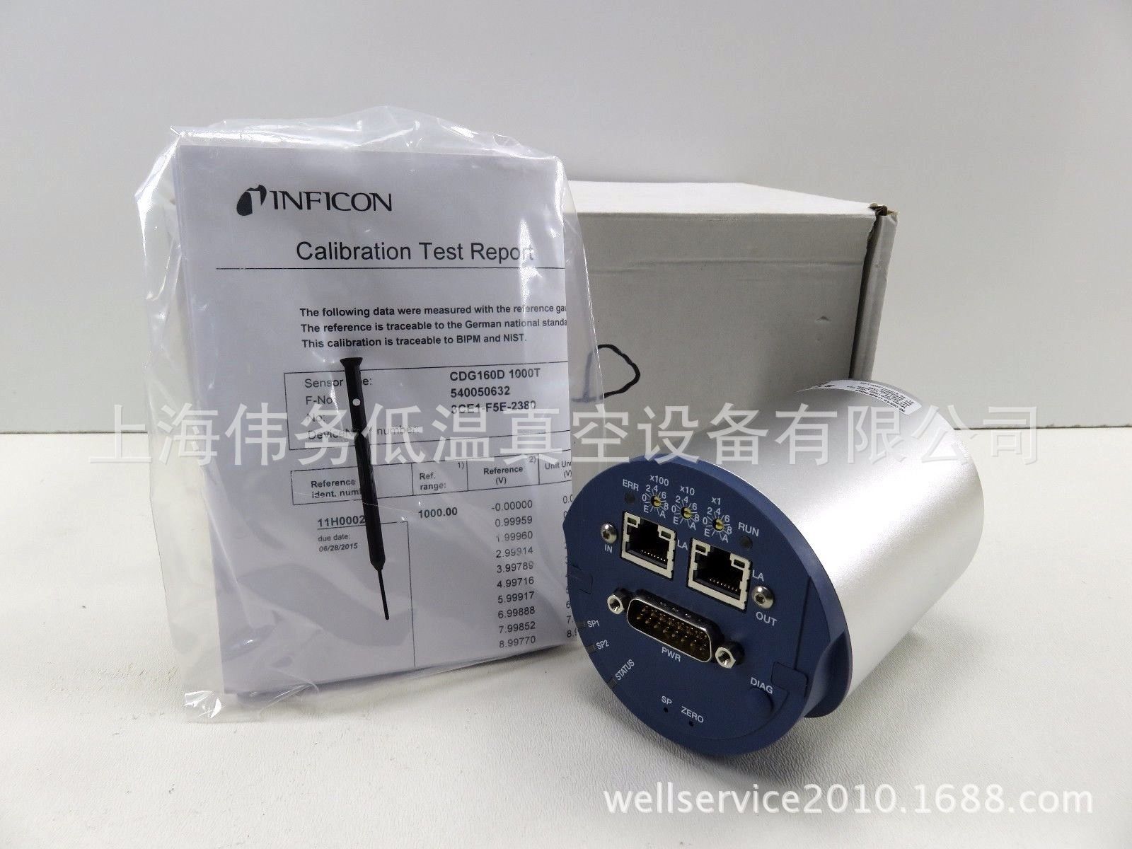 INFICON CDG160D 1000 Torr High Precision Vacuum Gauge