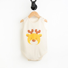 New Children's Clothing Color Cotton Infants and Toddlers Onesie Bodysuit Baby Pajama All-in-One Suit Triangle Crawling Suit Manufacturer Supply