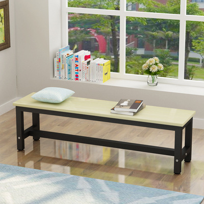 現代時尚簡約鋼木浴室更衣室休息凳 服裝店換鞋長條板凳批發