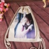 cotton Drawstring bag environmental protection Advertising bags major customized canvas portable Shopping Bag Bundle pocket Shoulders backpack