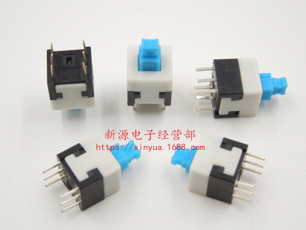 自锁开关 7×7 带锁开关 按键开关 双排/6脚 7*7MM 按钮开关