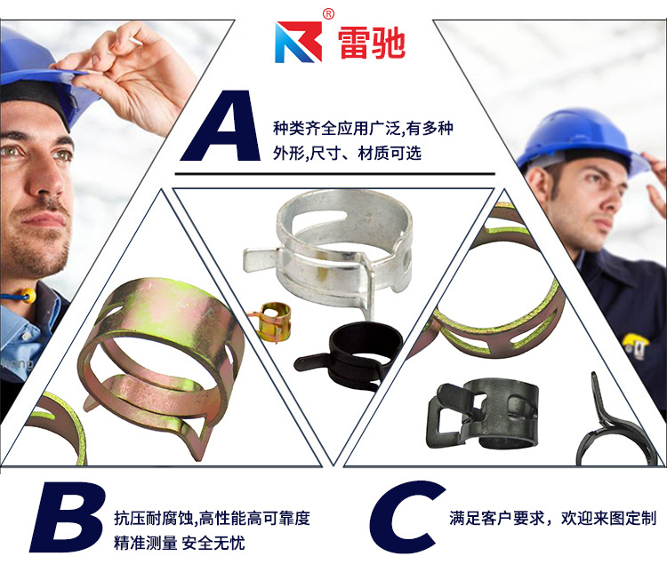 高品质Q673B钢带型弹性环箍 65Mn金属卡箍环箍弹簧卡箍镀锌达克罗-阿里巴巴
