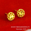 Chikage Jewelry Gold earrings man lady simulation jewelry Gold color circular Diamonds Hollow Auricular needling