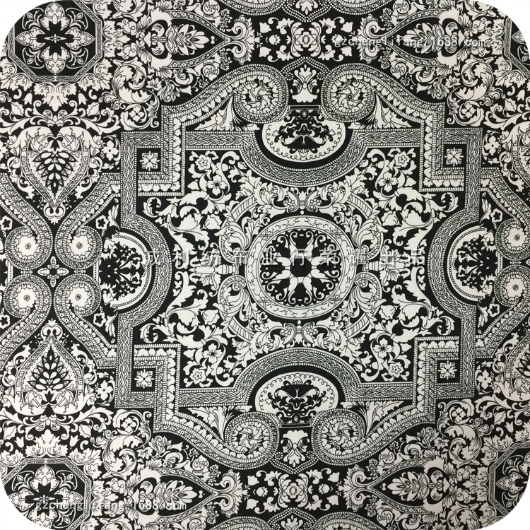 全棉平纹弹力印花 复古花纹图案 男装春夏衬衫印花面料 纯棉印花