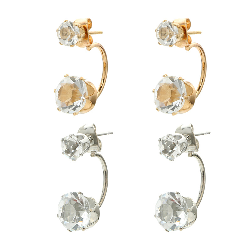 Korea style alloy Diamond earring (Silver)NHGY0581-Silver
