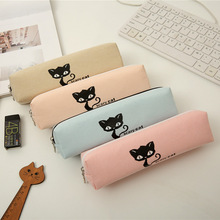 2017新品方形卡通笔袋文具一件代发韩版学生笔袋猫星人文具袋定制