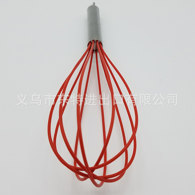 Wholesale of food-grade silicone stainless steel handle manual egg beaters, egg beaters and dough mixers for baking cakes detail image 6
