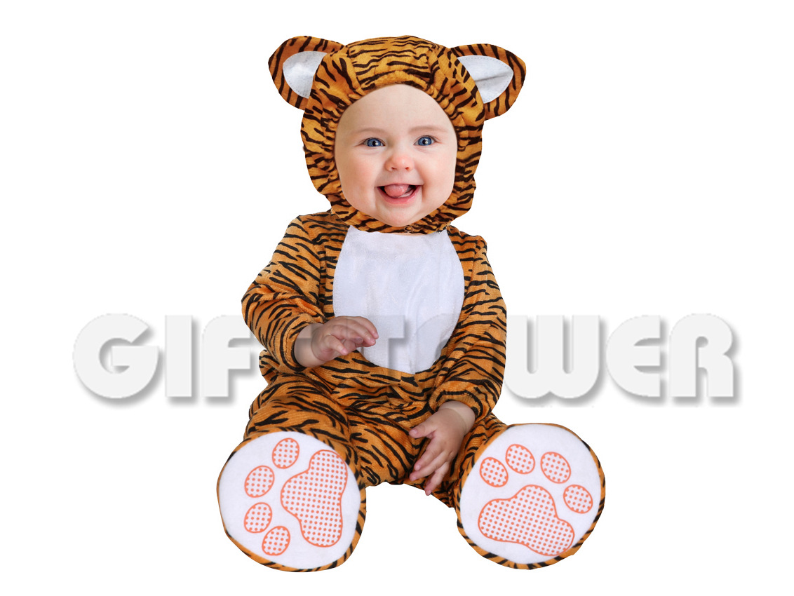 Wholesale of cute baby tiger costumes, cosplay cartoon tiger costumes, T-0009 little tiger baby costumes, role-playing costumes, Halloween performance costumes detail image 1