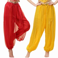 India dance performance workout pants folk dance new adult belly dance chiffon practice clothing highlights pants