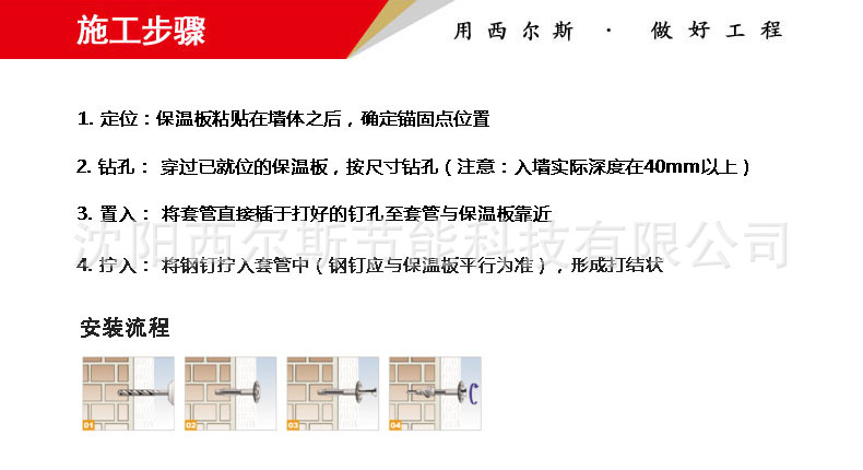 施工步骤（回拧式保温钉）
