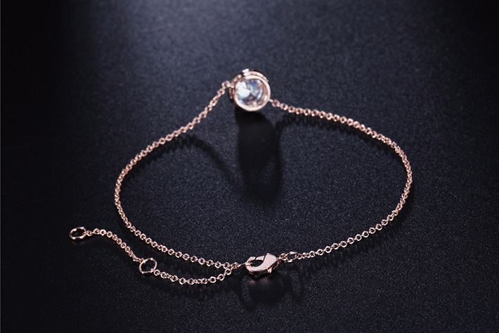 Fashion Geometric Copper Inlay Zircon Bracelets 1 Piece