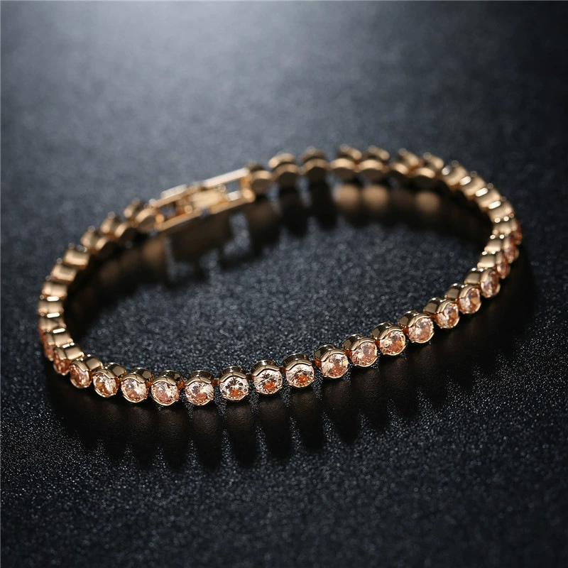 Модный аксессуар, кристал bracelet натуральный камень, европейский стиль, 4 мм, оптом