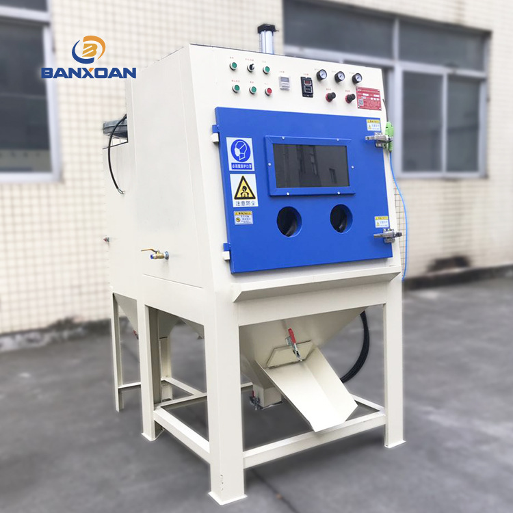 深圳五金滚筒式自动喷沙机干式自动喷砂机 除锈无尘滚筒式喷砂机