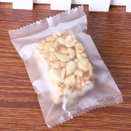 Supply Serrated Cookie Biscuit Sanding Transparent Bag Machine-Sealed Bag Egg Tart Packaging Bag Independent Small Packaging Bags