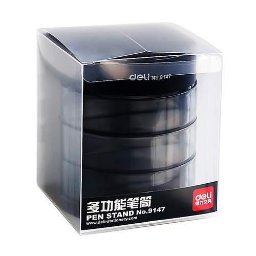 Deli Stationery 9147 Multi-layer Pen Holder Office Business Plastic Pen Holder Creative Fashion Storage Pen Holder Wholesale