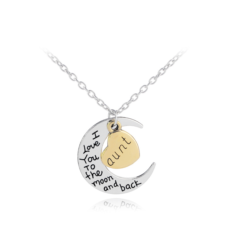 New Fashion Love Moon I Love You Necklace Wholesale display picture 1