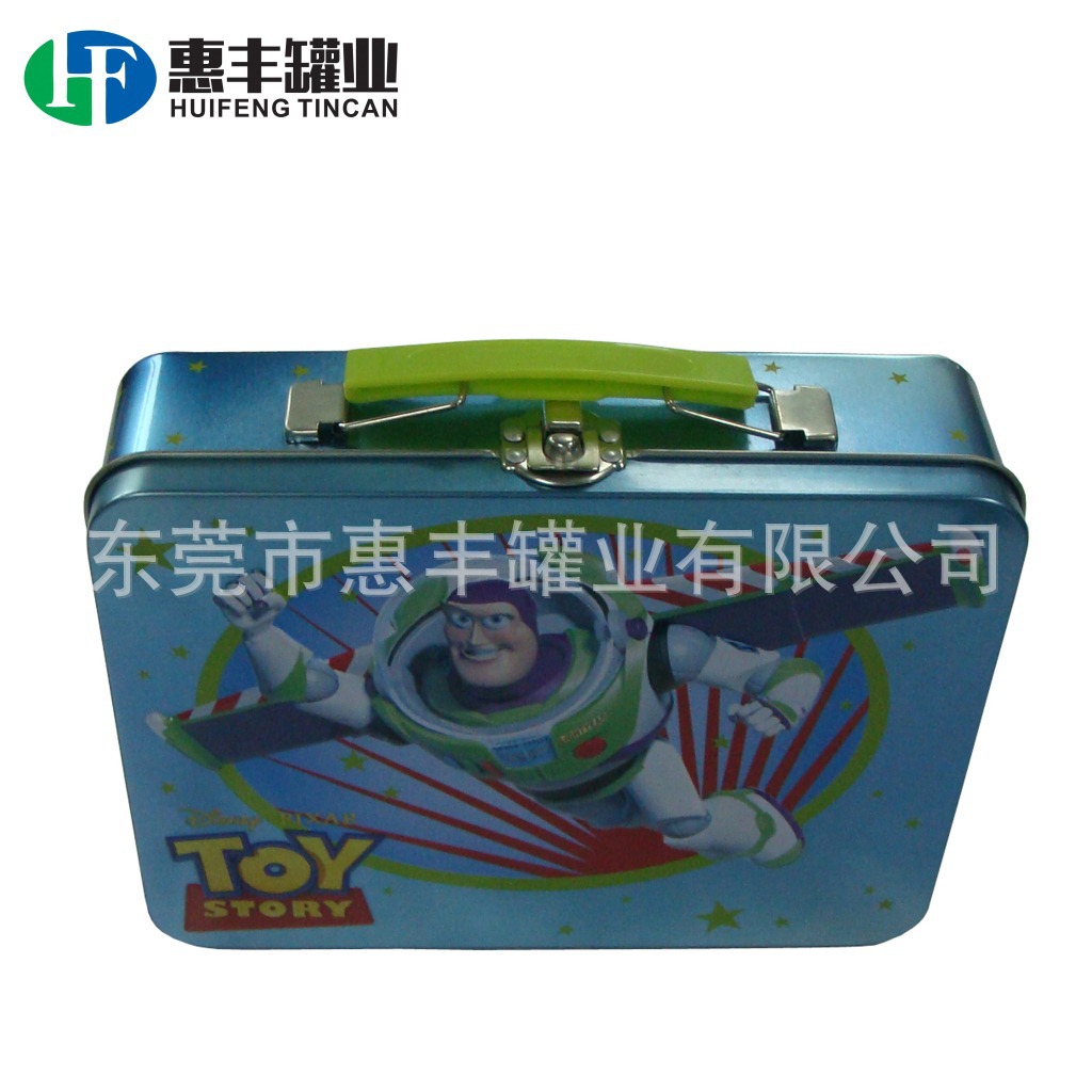 供应超人马口铁盒 午餐盒手挽罐 儿童玩具礼品手提铁罐 TIN BOX