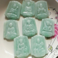 新款缅甸翡翠A货玉石八大守护神十二生肖吊坠原石本命佛像玉器