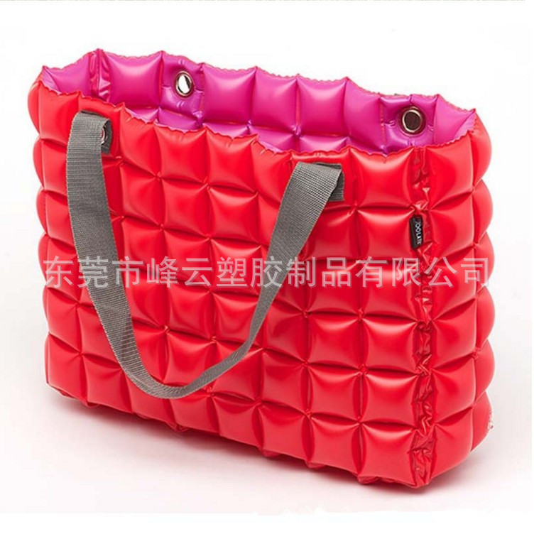 PVC充气沙滩包 充气泡泡袋 新款充气购物包 充气手提包