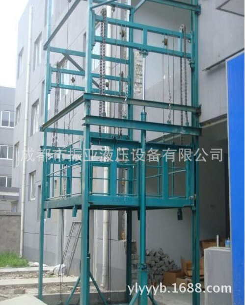 导轨链条式升降机货梯/仓库货物全电动升降平台/厂房小型液压电梯